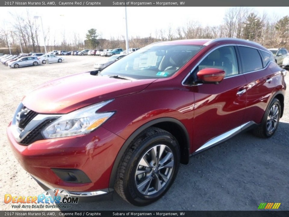 2017 Nissan Murano SL AWD Cayenne Red / Graphite Photo #12