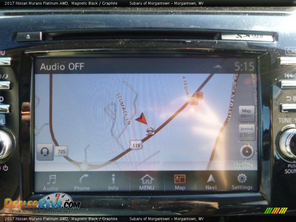 2017 Nissan Murano Platinum AWD Magnetic Black / Graphite Photo #18