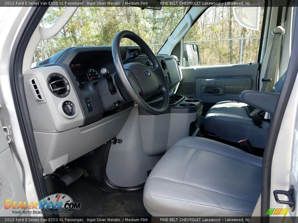 2013 Ford E Series Van E350 XL Passenger Ingot Silver Metallic / Medium Flint Photo #21