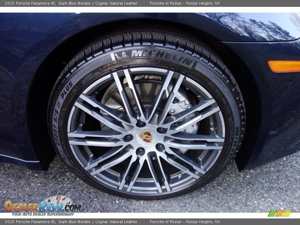 2015 Porsche Panamera 4S Dark Blue Metallic / Cognac Natural Leather Photo #9