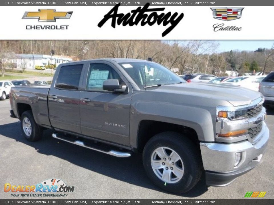 2017 Chevrolet Silverado 1500 LT Crew Cab 4x4 Pepperdust Metallic / Jet Black Photo #1