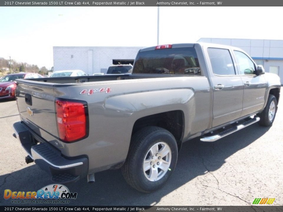2017 Chevrolet Silverado 1500 LT Crew Cab 4x4 Pepperdust Metallic / Jet Black Photo #6