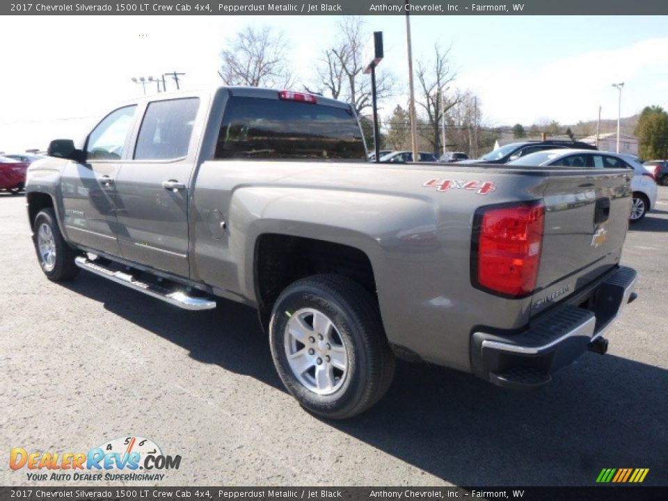 2017 Chevrolet Silverado 1500 LT Crew Cab 4x4 Pepperdust Metallic / Jet Black Photo #8