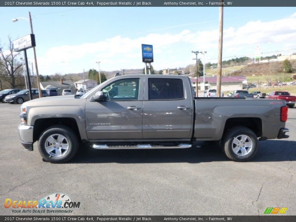 2017 Chevrolet Silverado 1500 LT Crew Cab 4x4 Pepperdust Metallic / Jet Black Photo #9