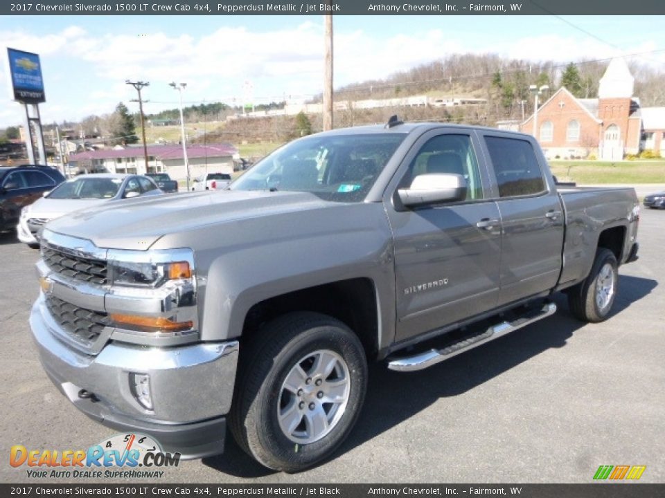 2017 Chevrolet Silverado 1500 LT Crew Cab 4x4 Pepperdust Metallic / Jet Black Photo #10