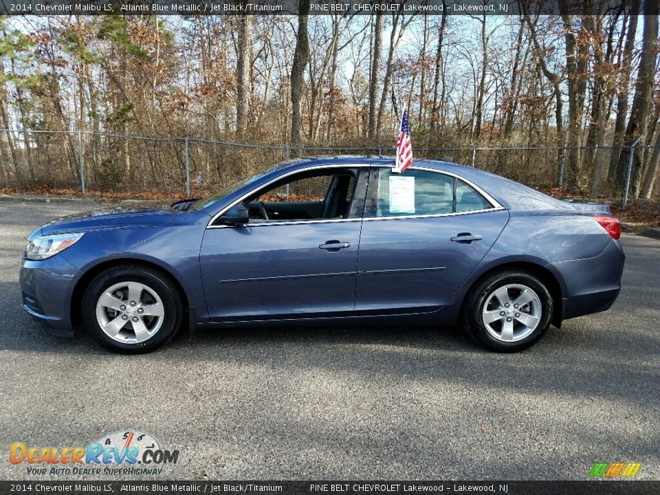 2014 Chevrolet Malibu LS Atlantis Blue Metallic / Jet Black/Titanium Photo #10