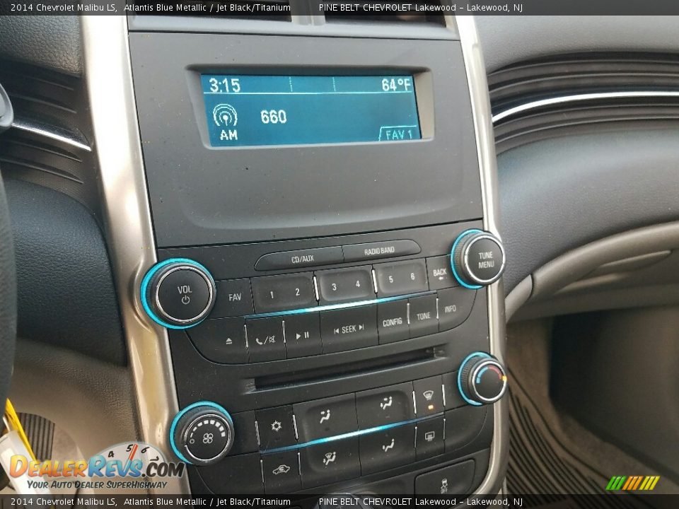 2014 Chevrolet Malibu LS Atlantis Blue Metallic / Jet Black/Titanium Photo #17
