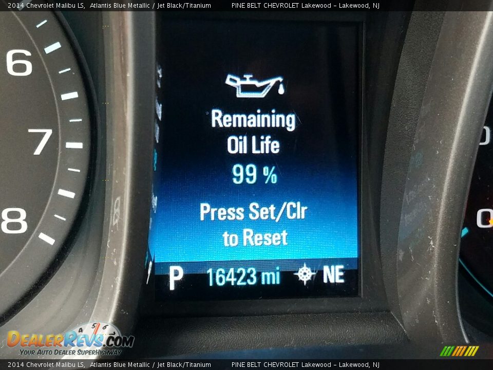 2014 Chevrolet Malibu LS Atlantis Blue Metallic / Jet Black/Titanium Photo #18