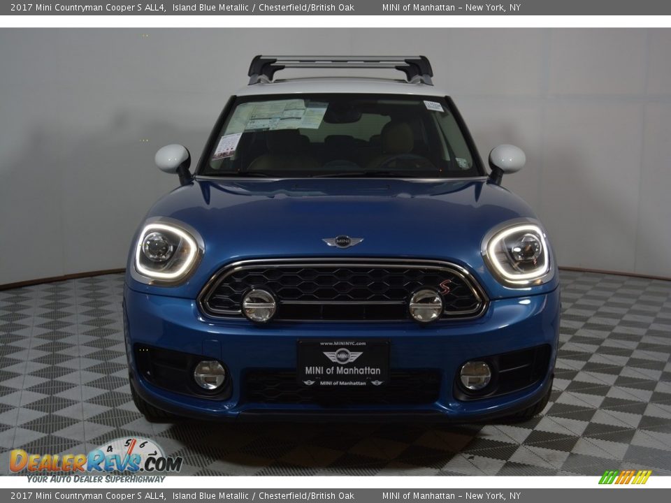 2017 Mini Countryman Cooper S ALL4 Island Blue Metallic / Chesterfield/British Oak Photo #2