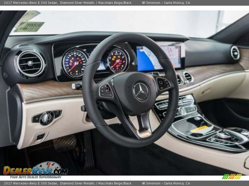 2017 Mercedes-Benz E 300 Sedan Diamond Silver Metallic / Macchiato Beige/Black Photo #5
