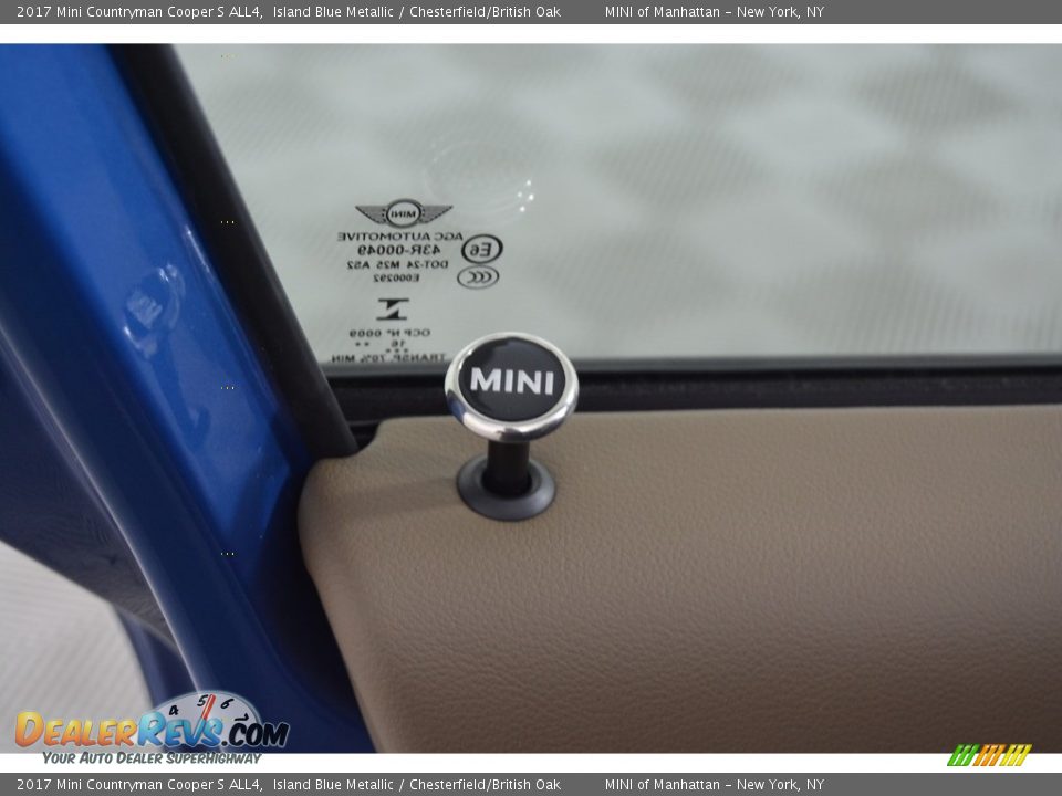 2017 Mini Countryman Cooper S ALL4 Island Blue Metallic / Chesterfield/British Oak Photo #22