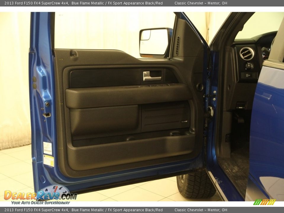2013 Ford F150 FX4 SuperCrew 4x4 Blue Flame Metallic / FX Sport Appearance Black/Red Photo #4