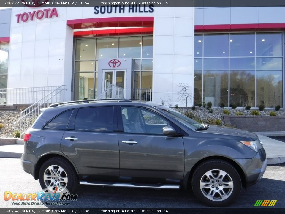 2007 Acura MDX Nimbus Gray Metallic / Taupe Photo #2