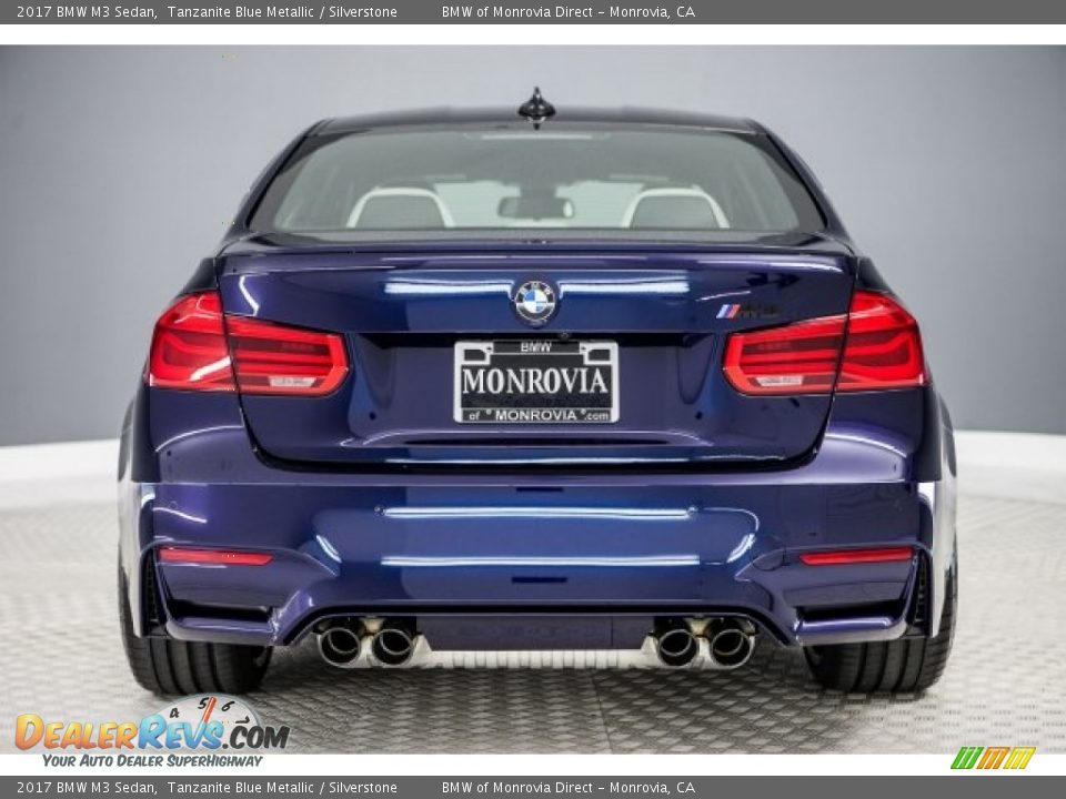 2017 BMW M3 Sedan Tanzanite Blue Metallic / Silverstone Photo #4