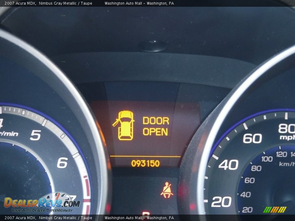 2007 Acura MDX Nimbus Gray Metallic / Taupe Photo #30