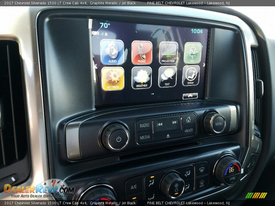 2017 Chevrolet Silverado 1500 LT Crew Cab 4x4 Graphite Metallic / Jet Black Photo #10