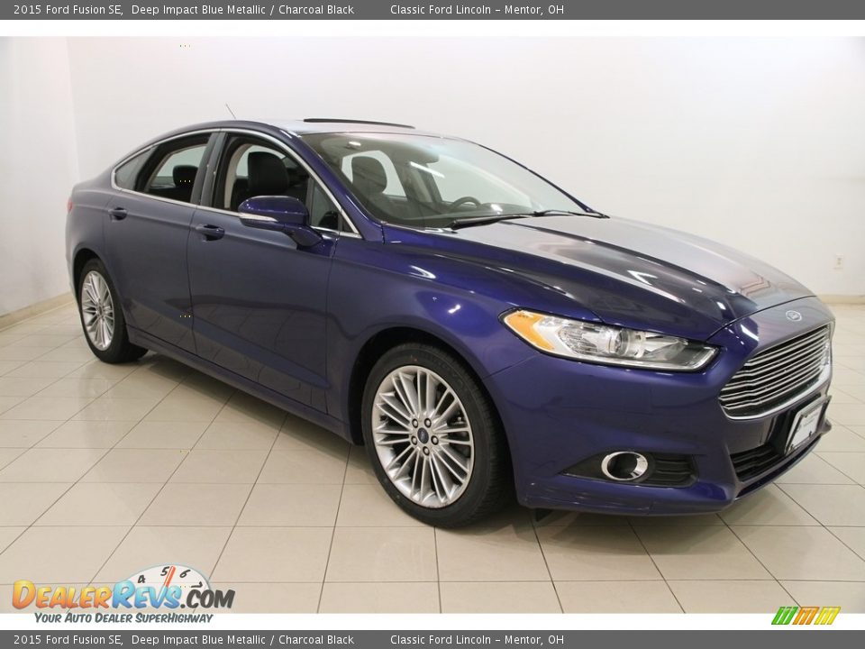 2015 Ford Fusion SE Deep Impact Blue Metallic / Charcoal Black Photo #1