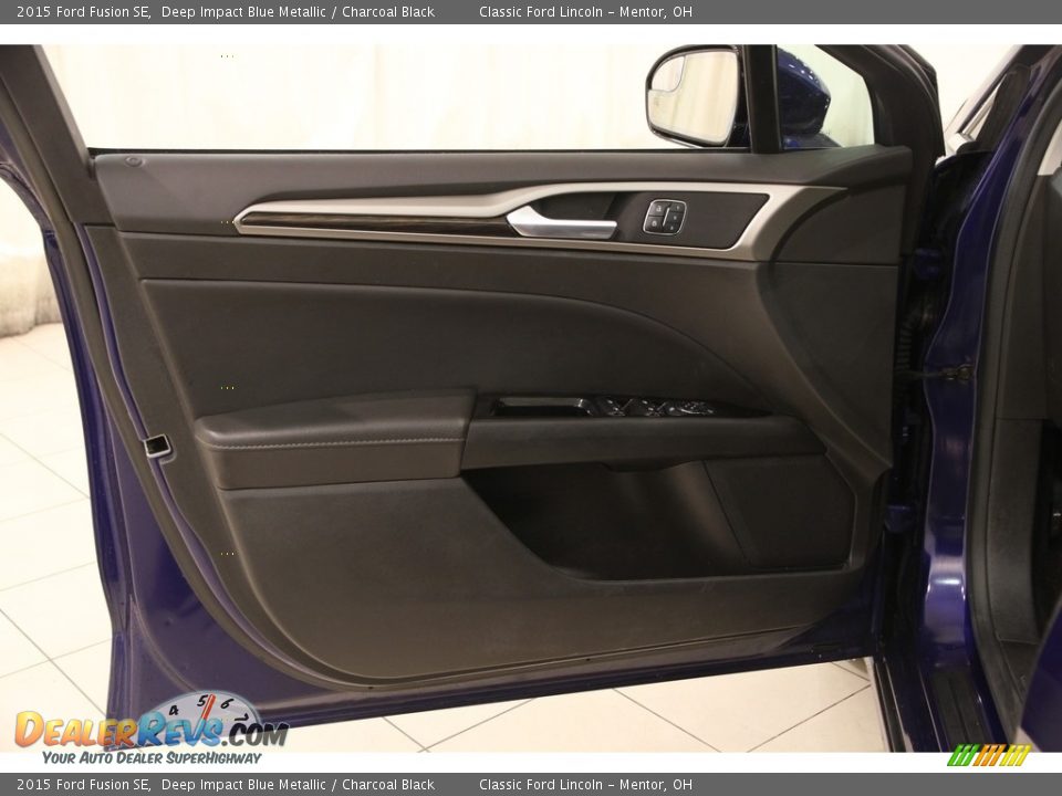 2015 Ford Fusion SE Deep Impact Blue Metallic / Charcoal Black Photo #4