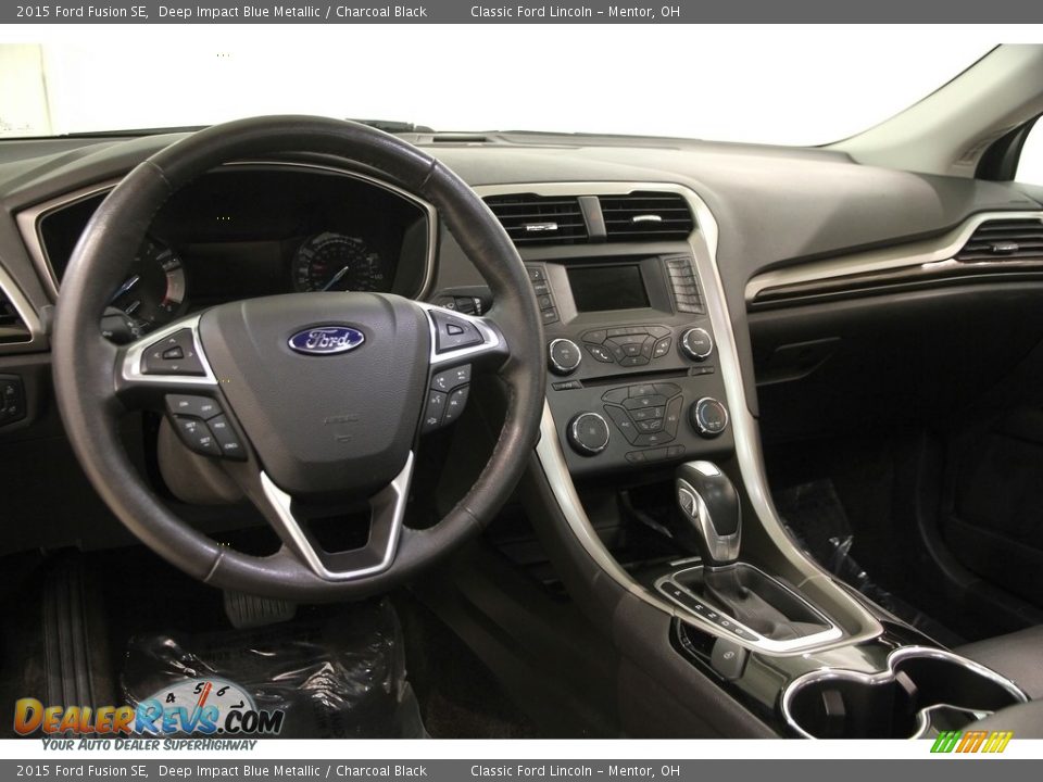 2015 Ford Fusion SE Deep Impact Blue Metallic / Charcoal Black Photo #6