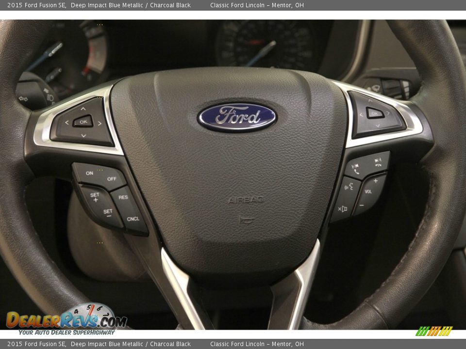 2015 Ford Fusion SE Deep Impact Blue Metallic / Charcoal Black Photo #7