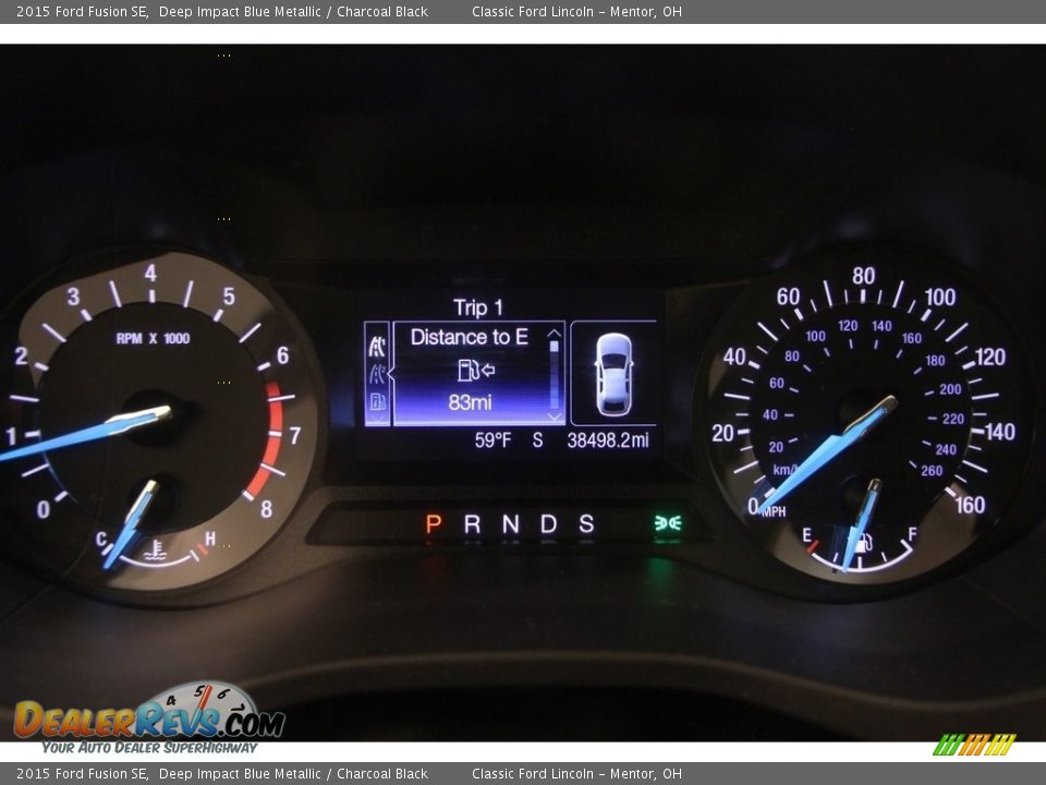 2015 Ford Fusion SE Deep Impact Blue Metallic / Charcoal Black Photo #8