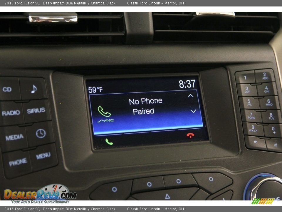 2015 Ford Fusion SE Deep Impact Blue Metallic / Charcoal Black Photo #10