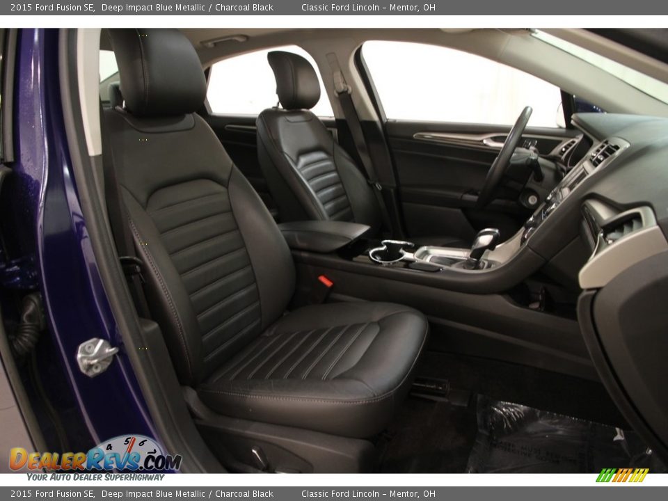 2015 Ford Fusion SE Deep Impact Blue Metallic / Charcoal Black Photo #12