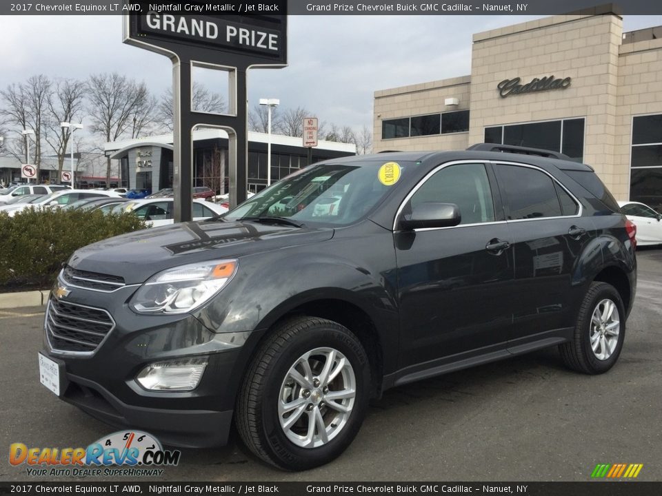 2017 Chevrolet Equinox LT AWD Nightfall Gray Metallic / Jet Black Photo #2