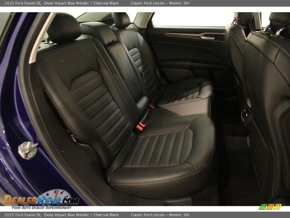 2015 Ford Fusion SE Deep Impact Blue Metallic / Charcoal Black Photo #13