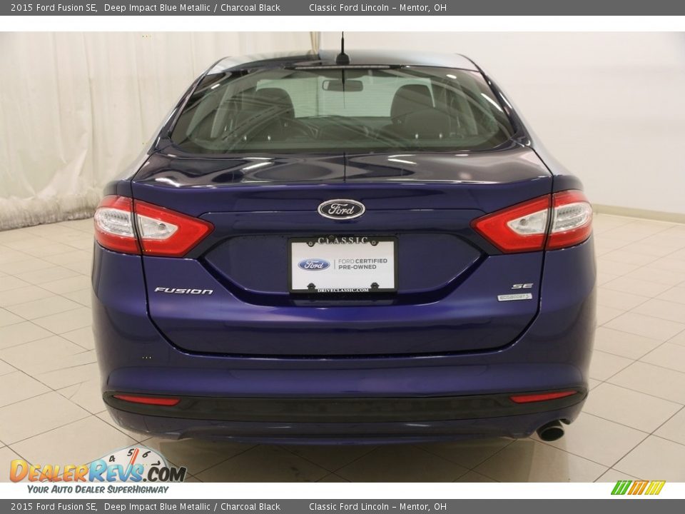 2015 Ford Fusion SE Deep Impact Blue Metallic / Charcoal Black Photo #15