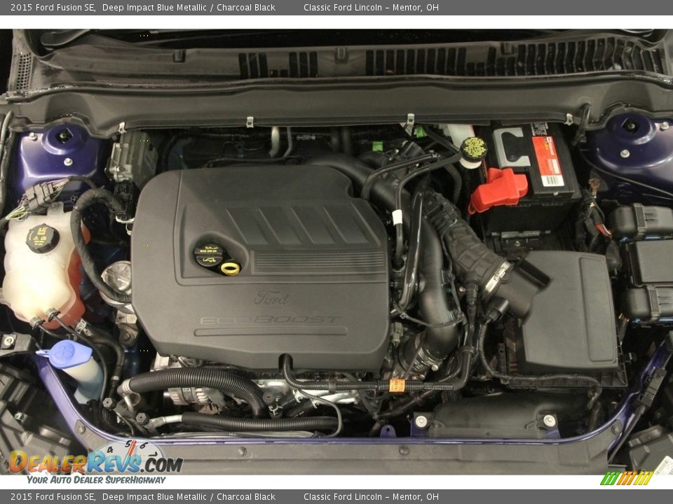 2015 Ford Fusion SE Deep Impact Blue Metallic / Charcoal Black Photo #16