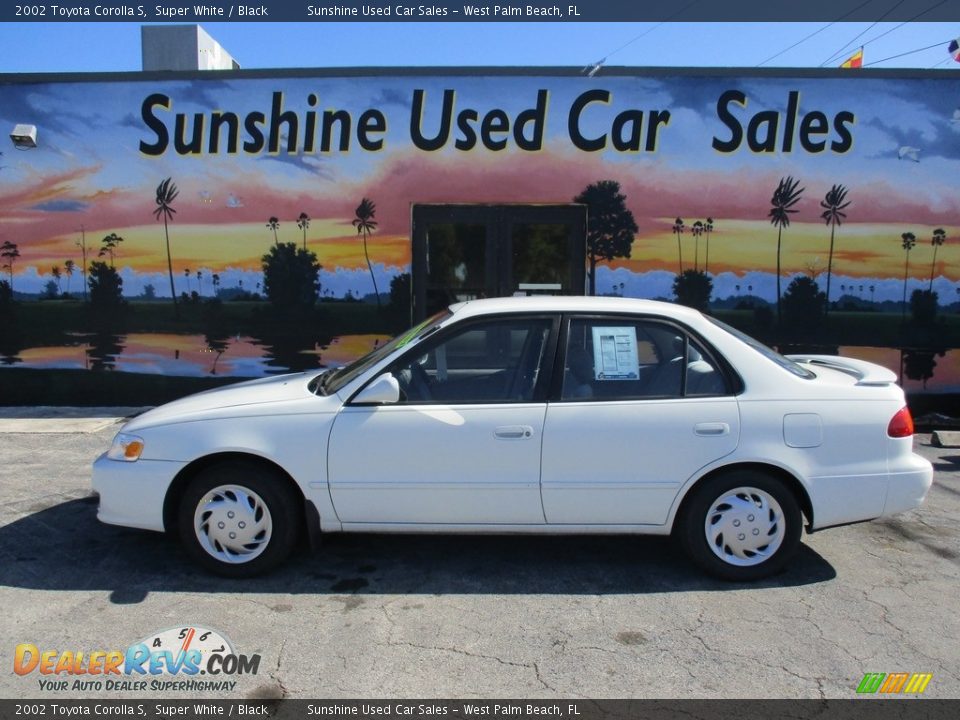 2002 Toyota Corolla S Super White / Black Photo #2