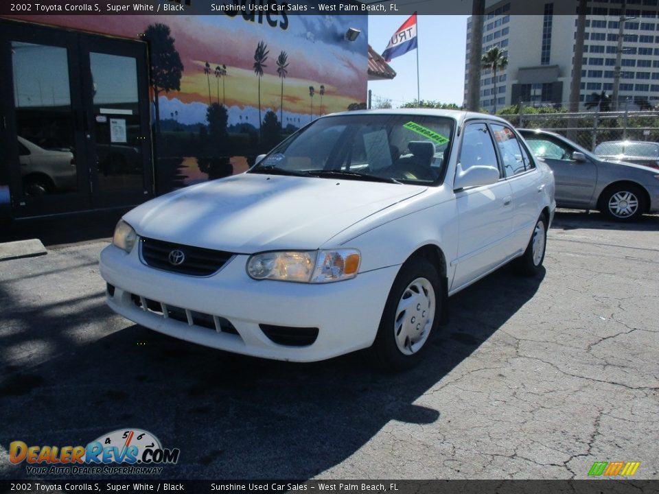 2002 Toyota Corolla S Super White / Black Photo #3