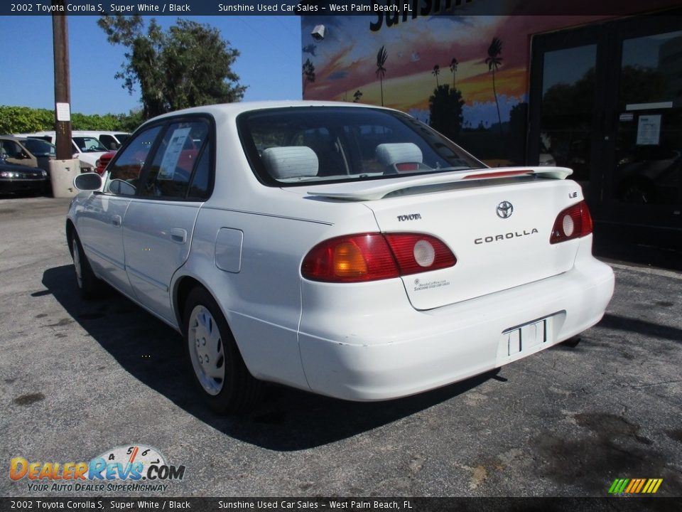 2002 Toyota Corolla S Super White / Black Photo #4