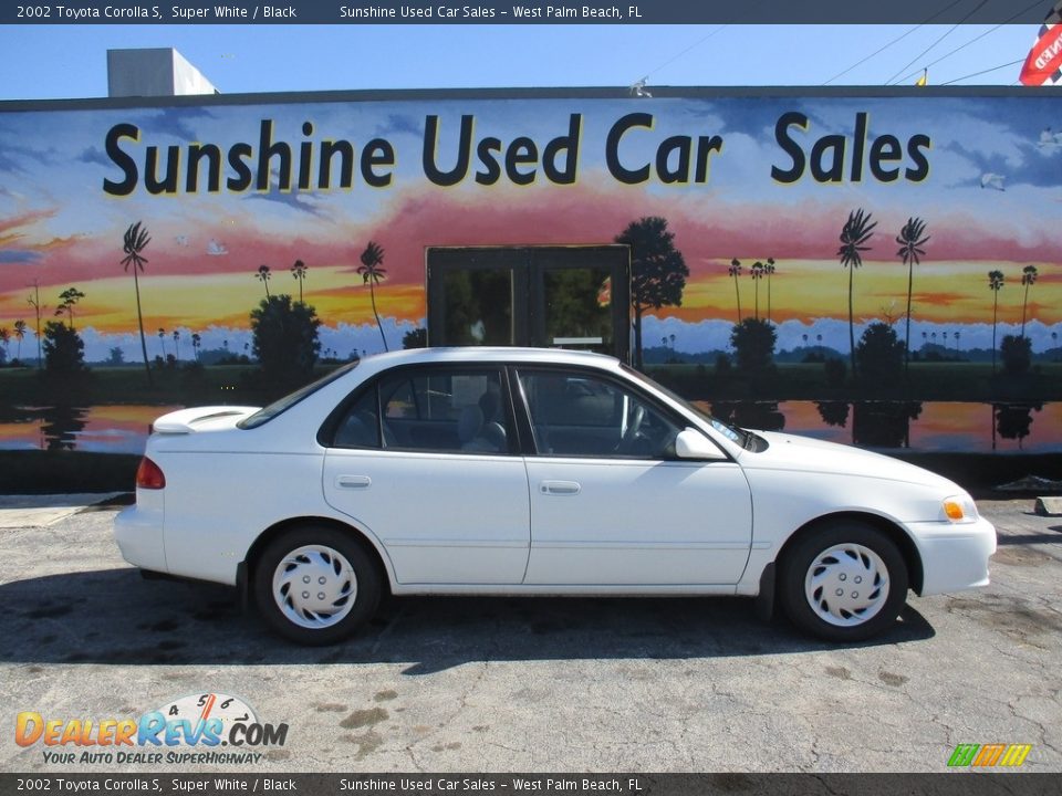 2002 Toyota Corolla S Super White / Black Photo #5