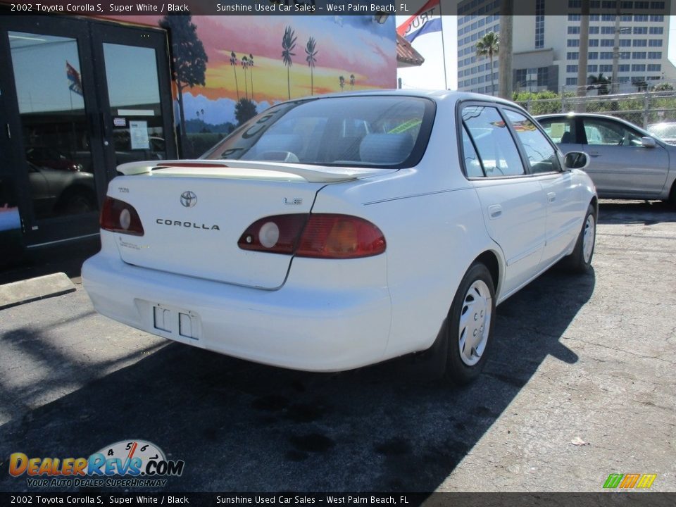 2002 Toyota Corolla S Super White / Black Photo #6