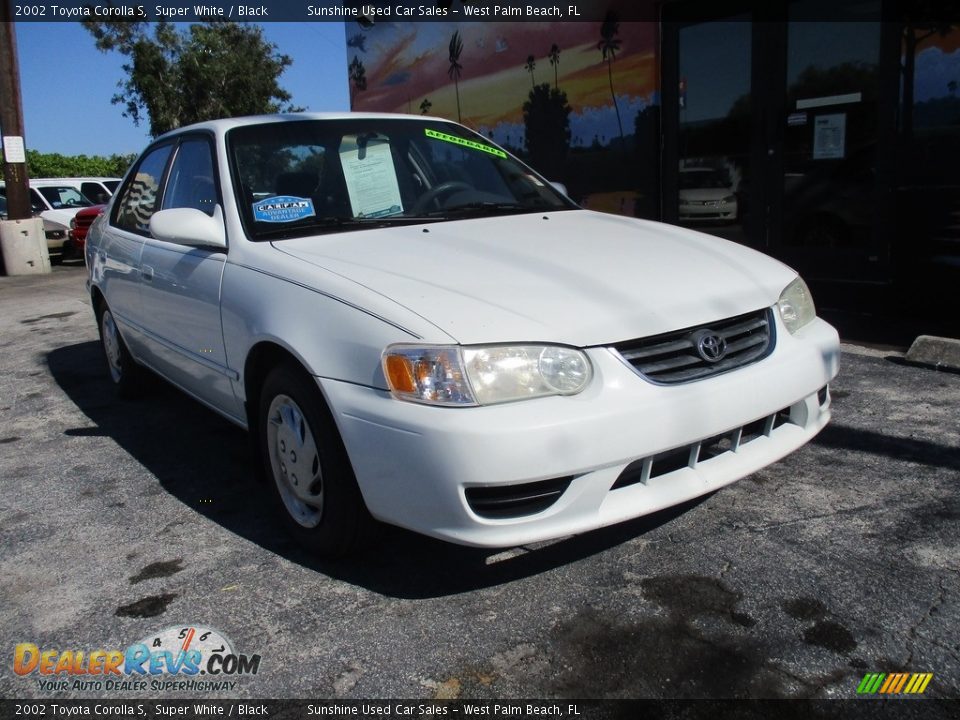 2002 Toyota Corolla S Super White / Black Photo #7