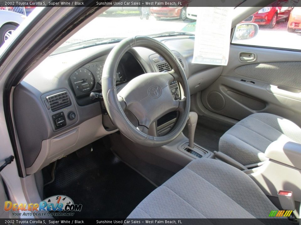2002 Toyota Corolla S Super White / Black Photo #8