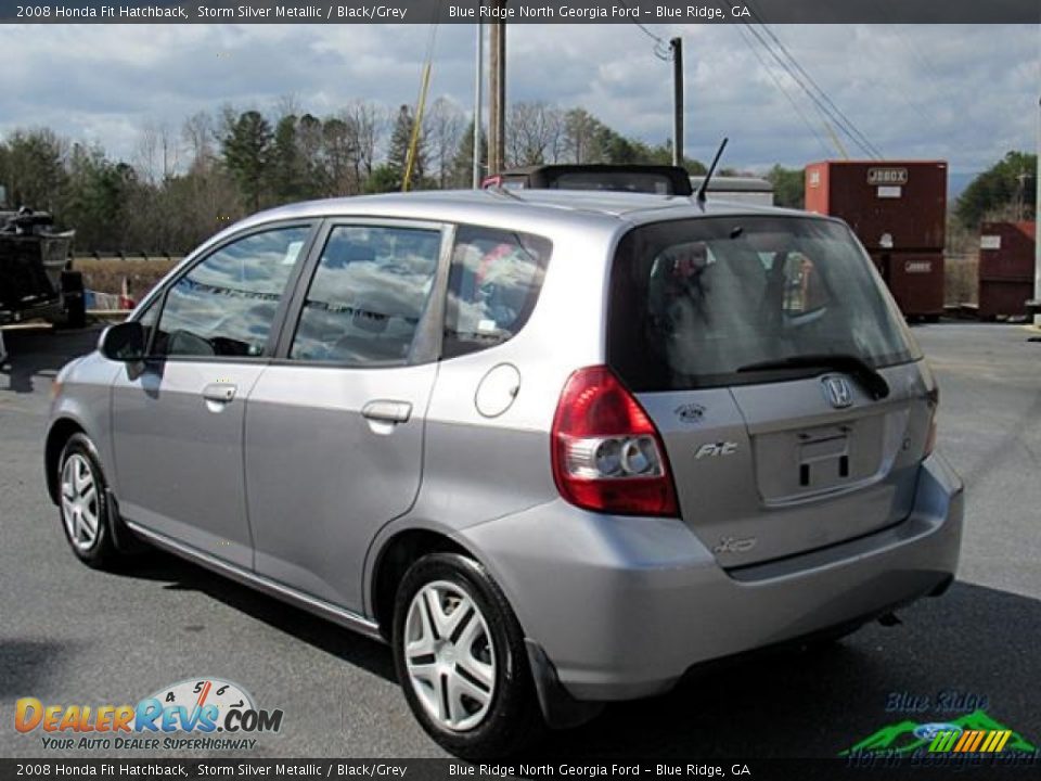 2008 Honda Fit Hatchback Storm Silver Metallic / Black/Grey Photo #3