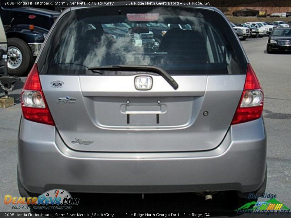2008 Honda Fit Hatchback Storm Silver Metallic / Black/Grey Photo #4
