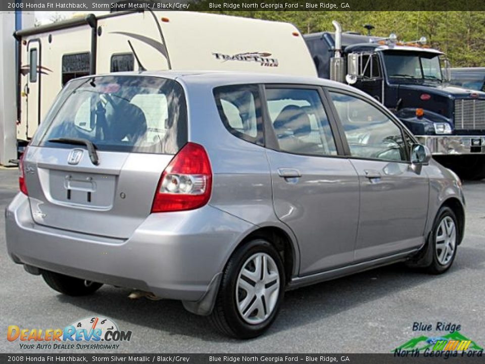 2008 Honda Fit Hatchback Storm Silver Metallic / Black/Grey Photo #5