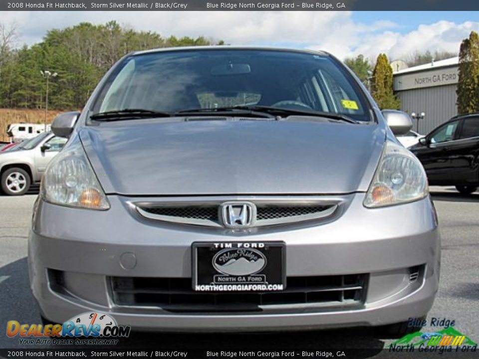 2008 Honda Fit Hatchback Storm Silver Metallic / Black/Grey Photo #8