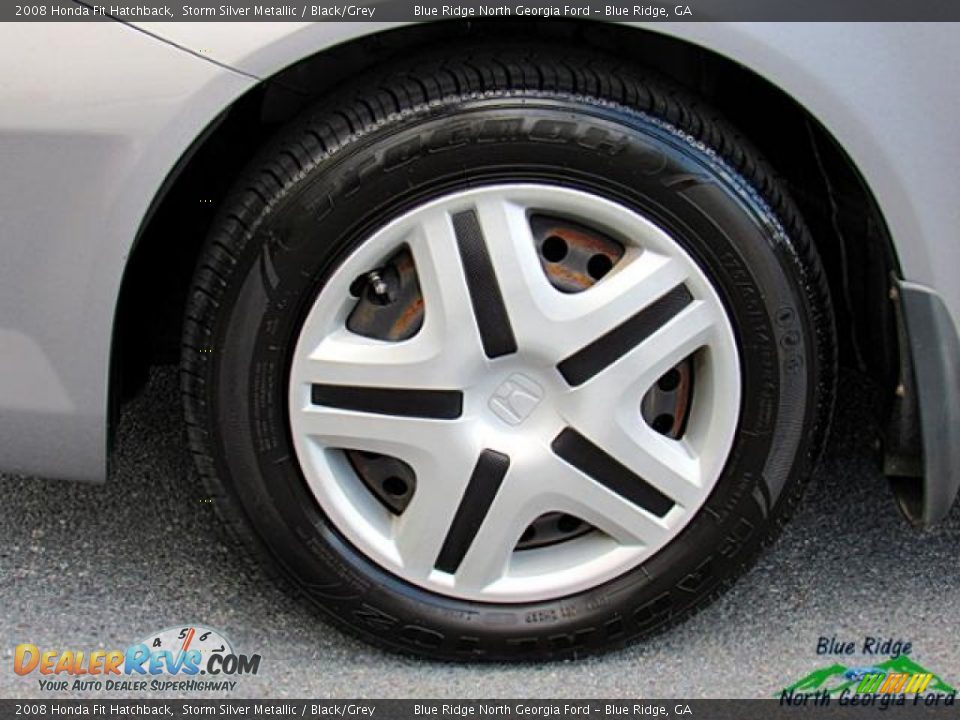 2008 Honda Fit Hatchback Storm Silver Metallic / Black/Grey Photo #9