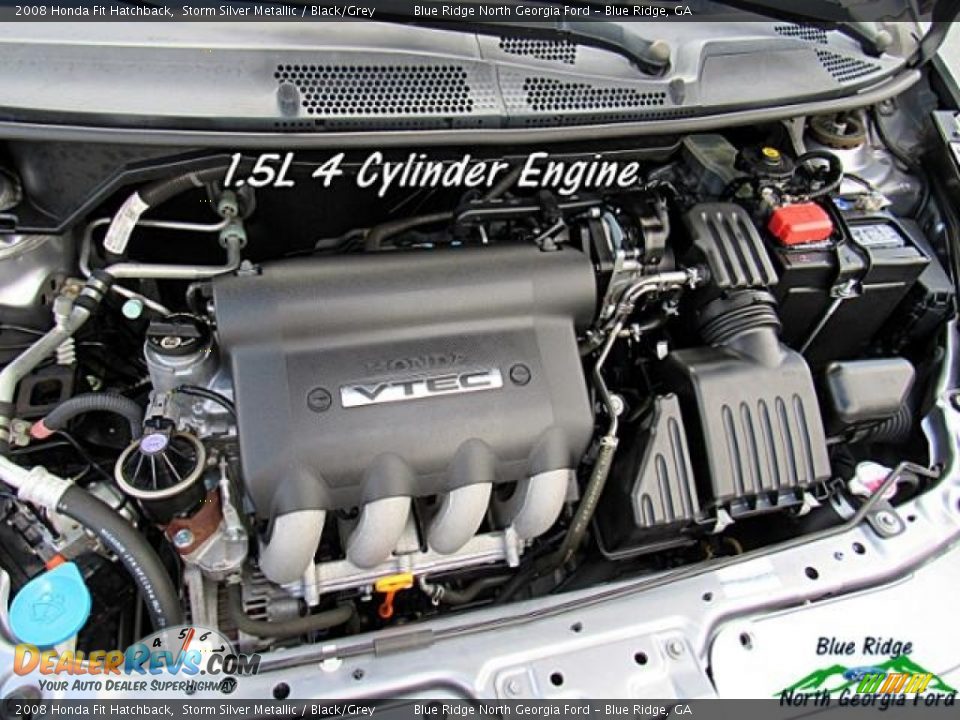 2008 Honda Fit Hatchback Storm Silver Metallic / Black/Grey Photo #10
