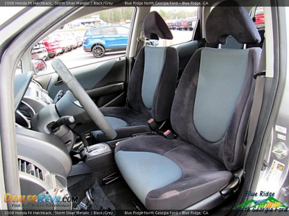 2008 Honda Fit Hatchback Storm Silver Metallic / Black/Grey Photo #11