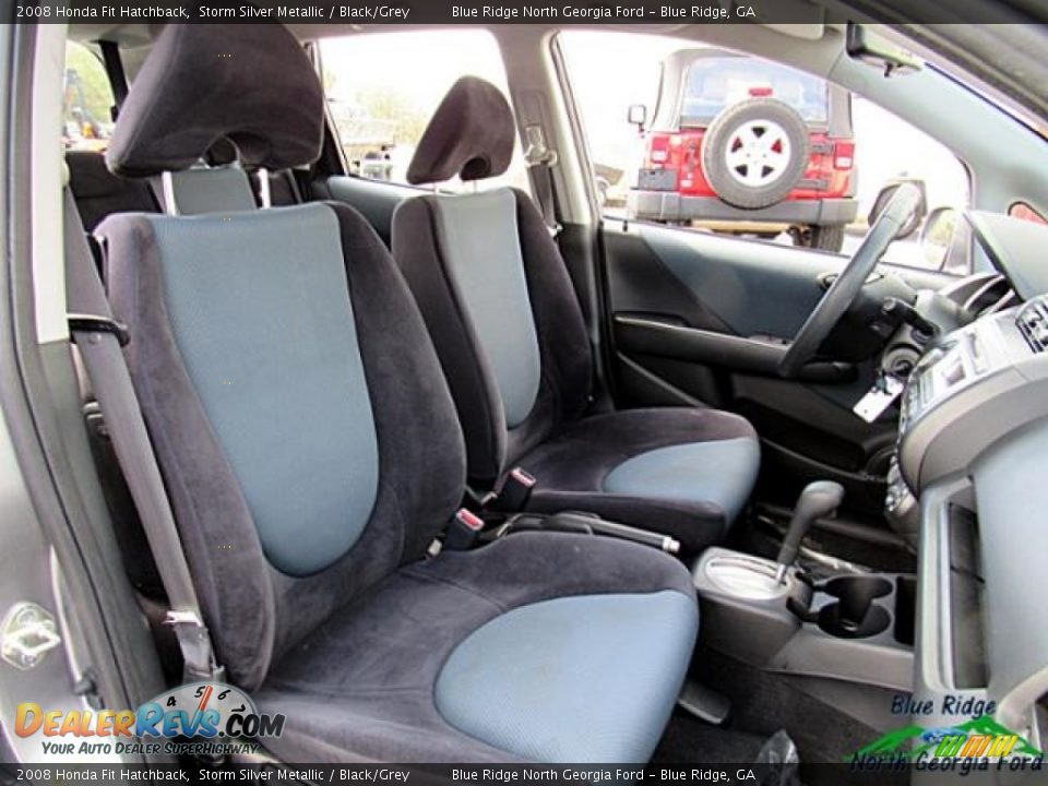 2008 Honda Fit Hatchback Storm Silver Metallic / Black/Grey Photo #12