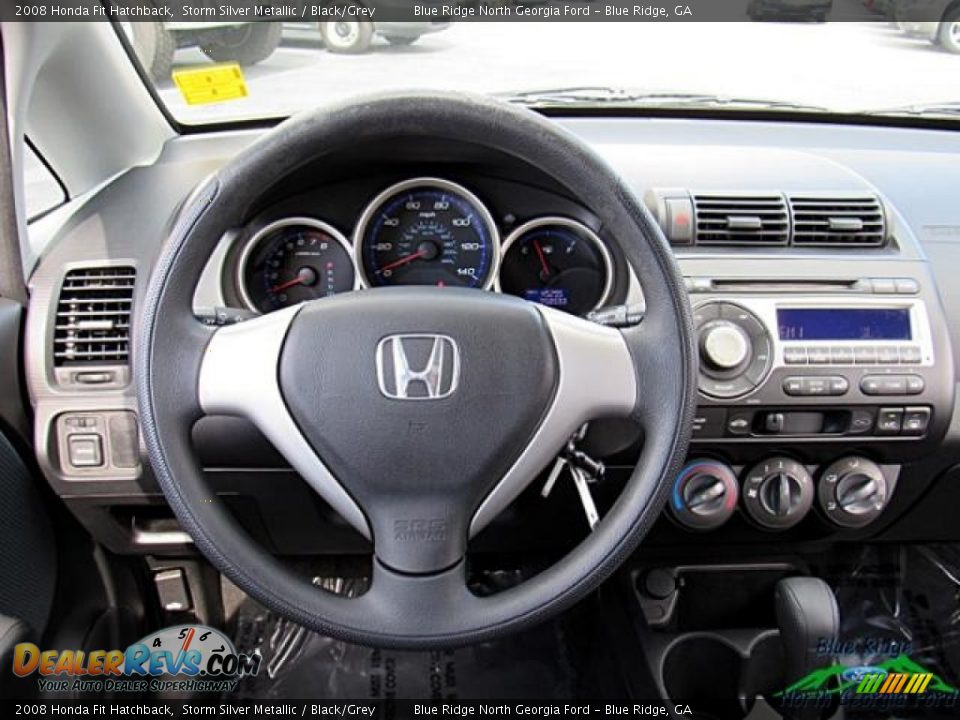 2008 Honda Fit Hatchback Storm Silver Metallic / Black/Grey Photo #16