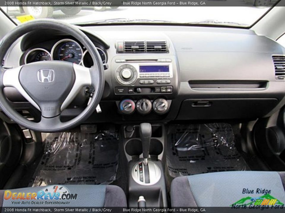 2008 Honda Fit Hatchback Storm Silver Metallic / Black/Grey Photo #17