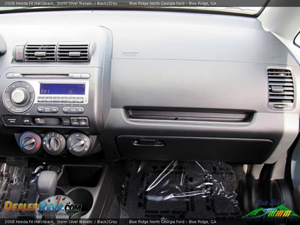 2008 Honda Fit Hatchback Storm Silver Metallic / Black/Grey Photo #18