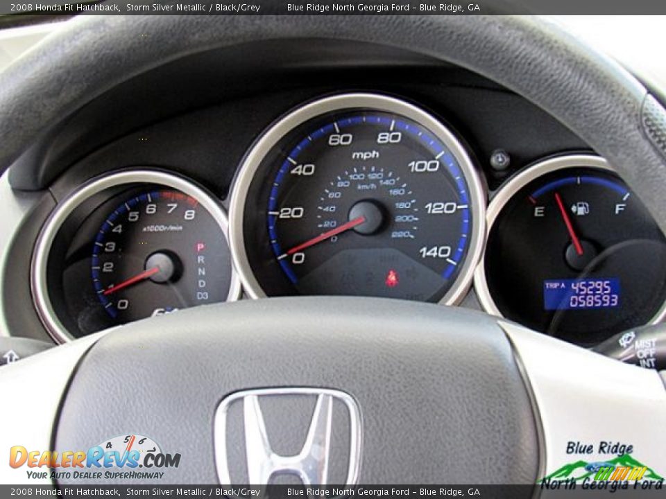 2008 Honda Fit Hatchback Storm Silver Metallic / Black/Grey Photo #19